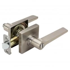 Harney Hardware Door Lever Set Bed / Bath / Privacy Function Contemporary Style Palm Collection Residential Door Locks