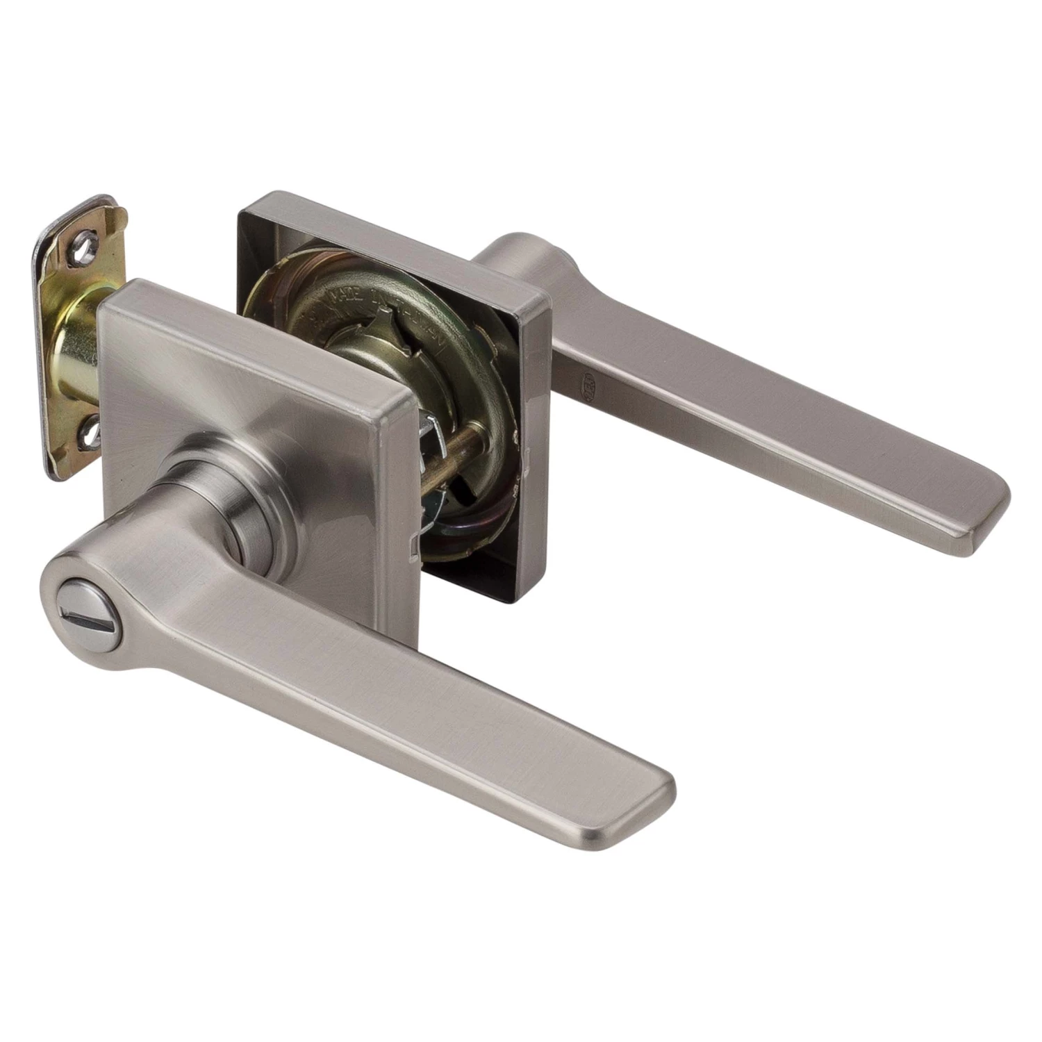 Harney Hardware Door Lever Set Bed / Bath / Privacy Function Contemporary Style Palm Collection Residential Door Locks 2 Harney Hardware Door Lever Set Bed / Bath / Privacy Function Contemporary Style Palm Collection Residential Door Locks