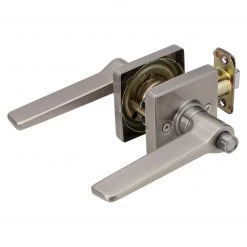 Harney Hardware Door Lever Set Bed / Bath / Privacy Function Contemporary Style Palm Collection Residential Door Locks 6 Harney Hardware Door Lever Set Bed / Bath / Privacy Function Contemporary Style Palm Collection Residential Door Locks