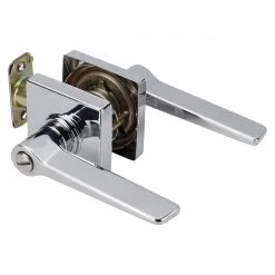 Harney Hardware Door Lever Set Bed / Bath / Privacy Function Contemporary Style Palm Collection