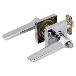 Harney Hardware Door Lever Set Bed / Bath / Privacy Function Contemporary Style Palm Collection