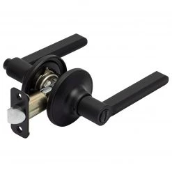 Harney Hardware Door Lever Set Bed / Bath / Privacy Function Contemporary Style Fallon Collection Residential Door Locks
