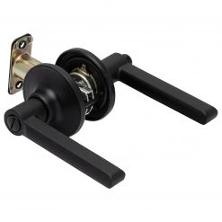 Harney Hardware Door Lever Set Bed / Bath / Privacy Function Contemporary Style Fallon Collection Residential Door Locks