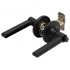 Harney Hardware Door Lever Set Bed / Bath / Privacy Function Contemporary Style Fallon Collection Residential Door Locks
