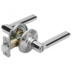 Harney Hardware Door Lever Set Bed / Bath / Privacy Function Contemporary Style Fallon Collection