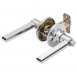 Harney Hardware Door Lever Set Bed / Bath / Privacy Function Contemporary Style Fallon Collection