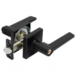 Harney Hardware Door Lever Set Keyed / Entry Function Contemporary Style Palm Collection Residential Door Locks