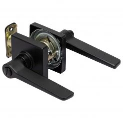 Harney Hardware Residential Door Locks Door Lever Set Bed / Bath / Privacy Function Contemporary Style Palm Collection