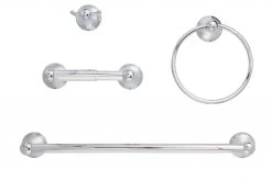 Harney Hardware Alexandria Chrome Bathroom Hardware Set