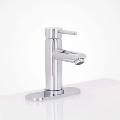 Harney Hardware Plumbing Fixtures Bathroom Faucet Installation Deckplate, Radius Ends, Stainless Steel, 6 1/4 In. Wide