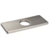 Harney Hardware Bathroom Faucet Installation Deckplate, Square Ends, Stainless Steel, 6 1/8 In. Wide Plumbing Fixtures