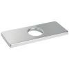 Harney Hardware Plumbing Fixtures Bathroom Faucet Installation Deckplate, Square Ends, Stainless Steel, 6 1/8 In. Wide