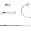 Harney Hardware Clearwater Chrome Bathroom Hardware Set