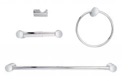 Harney Hardware Clearwater Chrome Bathroom Hardware Set