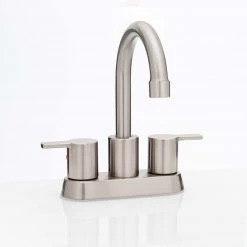 Harney Hardware Plumbing Fixtures Center Set Contemporary / Modern Bathroom Sink Faucet, 4 In. Wide