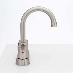 Harney Hardware Plumbing Fixtures Center Set Contemporary / Modern Bathroom Sink Faucet, 4 In. Wide