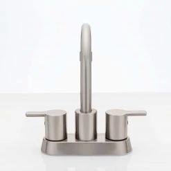 Harney Hardware Plumbing Fixtures Center Set Contemporary / Modern Bathroom Sink Faucet, 4 In. Wide