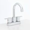 Harney Hardware Center Set Contemporary / Modern Bathroom Sink Faucet, 4 In. Wide Plumbing Fixtures