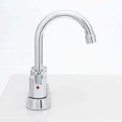 Harney Hardware Center Set Contemporary / Modern Bathroom Sink Faucet, 4 In. Wide Plumbing Fixtures