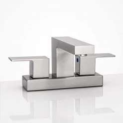 Harney Hardware Center Set Contemporary / Modern Bathroom Sink Faucet, 4 In. Wide