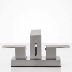 Harney Hardware Center Set Contemporary / Modern Bathroom Sink Faucet, 4 In. Wide