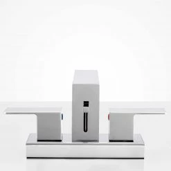 Harney Hardware Center Set Contemporary / Modern Bathroom Sink Faucet, 4 In. Wide