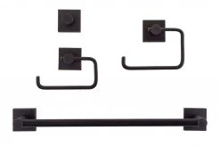 Harney Hardware Daytona Venetian Bronze Bathroom Hardware Set