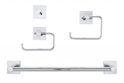 Harney Hardware Daytona Chrome Bathroom Hardware Set