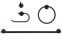 Harney Hardware Duval Matte Black Bathroom Hardware Set Bathroom Hardware Sets