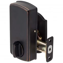Harney Hardware Electronic Keyless Deadbolt, Arch Top Escutcheon Residential Door Locks
