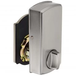 Harney Hardware Electronic Keyless Deadbolt, Arch Top Escutcheon Residential Door Locks