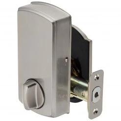 Harney Hardware Electronic Keyless Deadbolt, Arch Top Escutcheon Residential Door Locks