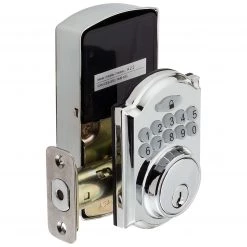 Harney Hardware Electronic Keyless Deadbolt, Arch Top Escutcheon