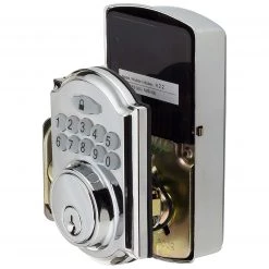 Harney Hardware Electronic Keyless Deadbolt, Arch Top Escutcheon