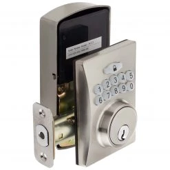 Harney Hardware Electronic Keyless Deadbolt, Square Escutcheon Residential Door Locks