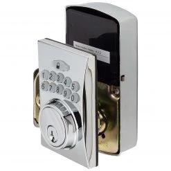 Harney Hardware Residential Door Locks Electronic Keyless Deadbolt, Square Escutcheon