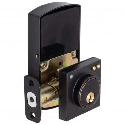 Harney Hardware Bluetooth Electronic Keyless Deadbolt, Square Escutcheon