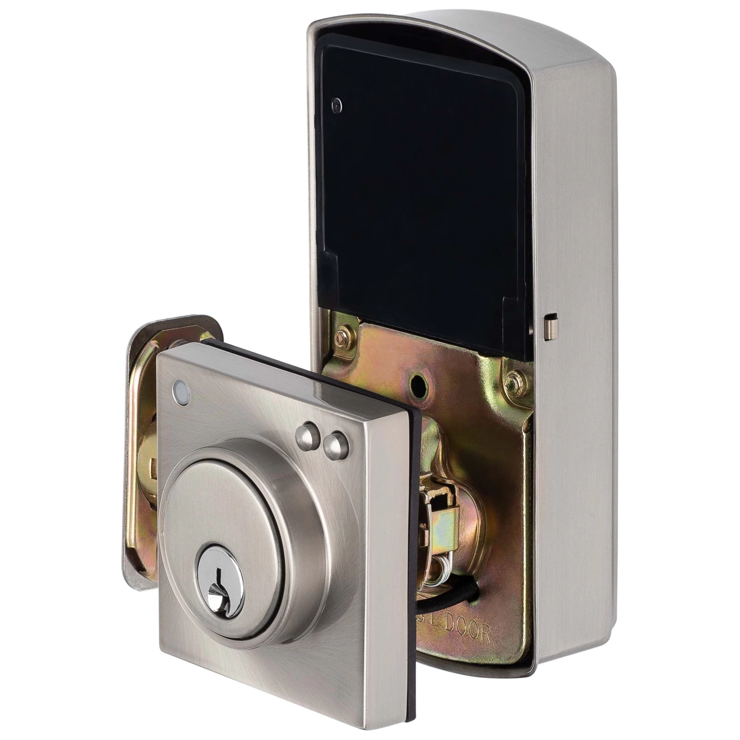Harney Hardware Residential Door Locks Bluetooth Electronic Keyless Deadbolt, Square Escutcheon 2 Harney Hardware Residential Door Locks Bluetooth Electronic Keyless Deadbolt, Square Escutcheon
