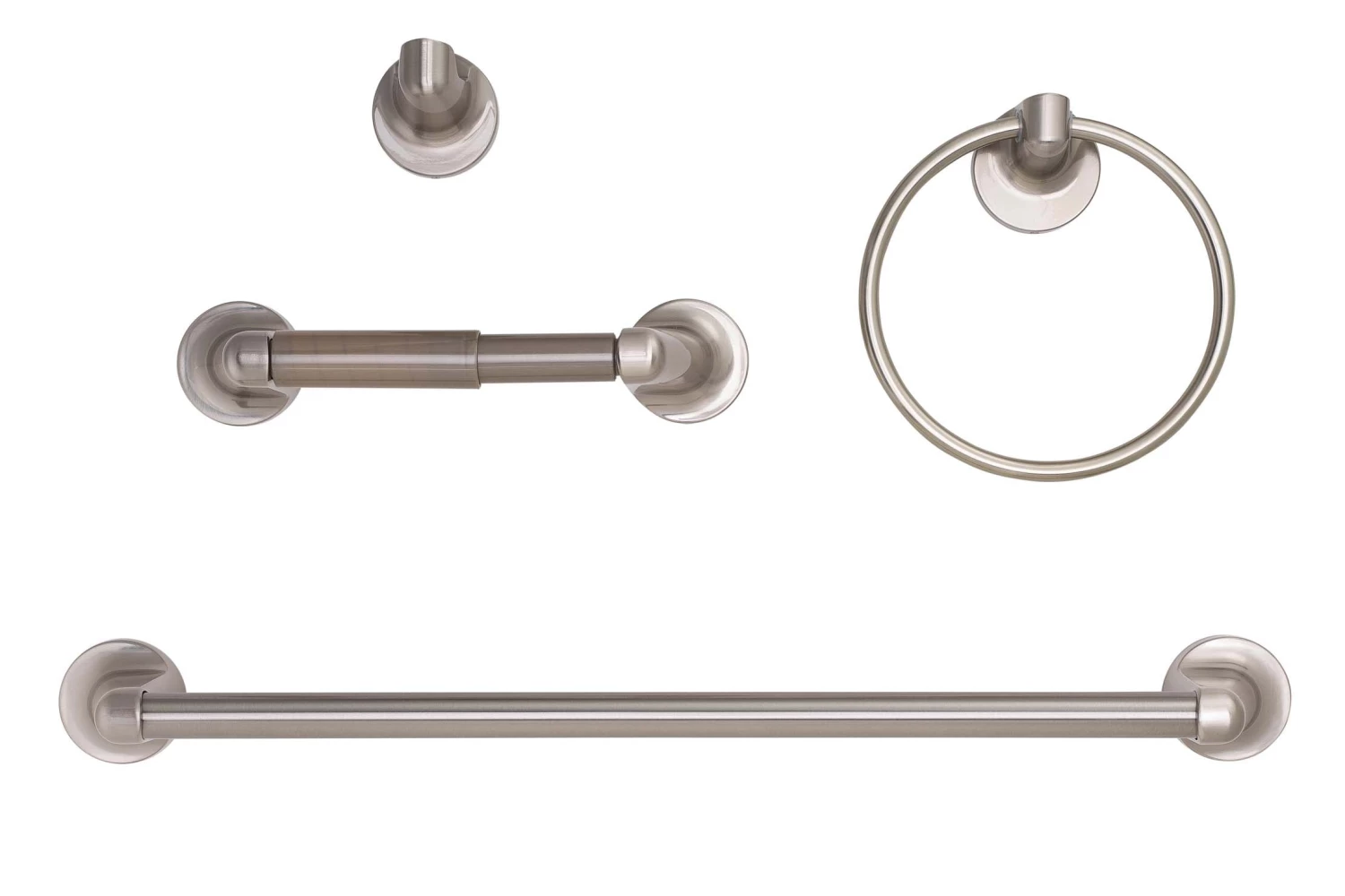 Harney Hardware Harbor Isle Satin Nickel Bathroom Hardware Set 1 Harney Hardware Harbor Isle Satin Nickel Bathroom Hardware Set
