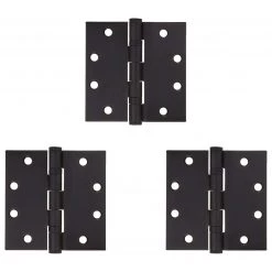 Harney Hardware Commercial Door Hinges, Ball Bearing, 4 1/2 In. X 4 1/2 In., 3 Pack Commercial Door Hardware