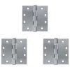 Harney Hardware Commercial Door Hardware Commercial Door Hinges, Ball Bearing, 4 1/2 In. X 4 1/2 In., 3 Pack