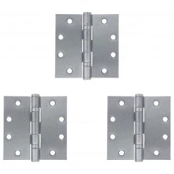 Harney Hardware Commercial Door Hardware Commercial Door Hinges, Ball Bearing, 4 1/2 In. X 4 1/2 In., 3 Pack