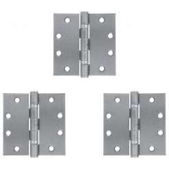 Harney Hardware Commercial Door Hinges, Ball Bearing, NRP, 4 1/2 In. X 4 1/2 In., 3 Pack Commercial Door Hardware