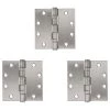 Harney Hardware Commercial Door Hinges, Ball Bearing, NRP, 4 1/2 In. X 4 1/2 In., 3 Pack