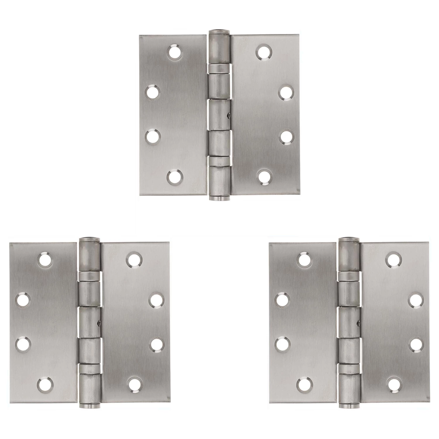 Harney Hardware Commercial Door Hinges, Ball Bearing, NRP, 4 1/2 In. X 4 1/2 In., 3 Pack 1 Harney Hardware Commercial Door Hinges, Ball Bearing, NRP, 4 1/2 In. X 4 1/2 In., 3 Pack