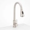 Harney Hardware Kitchen Sink Faucet Contemporary / Modern, Pull Down Spray, 16 1/2 In, High Plumbing Fixtures