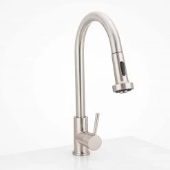 Harney Hardware Plumbing Fixtures Kitchen Sink Faucet Contemporary / Modern, Pull Down Spray, 16 1/2 In, High