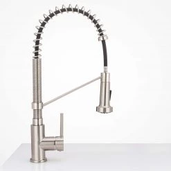 Harney Hardware Plumbing Fixtures Kitchen Sink Faucet Contemporary / Modern, Pull Down Spray, 18 1/8 In, High