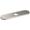 Harney Hardware Kitchen Faucet Installation Deckplate, Radius Ends, Stainless Steel, 10 1/4 In. Wide
