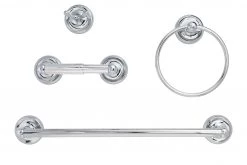 Harney Hardware Portsmouth Chrome Bathroom Hardware Set